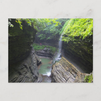 Cartão Postal Rainbow Falls, Watkins Glen State Park, Nova Iorqu