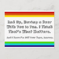 Rainbow Friendship postcard