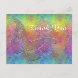 Cartão Postal [Rainbow Frost] Tie-Dye Multicolorido c/ Borboleta
