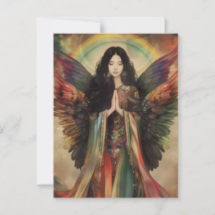 Cartão Postal Rainbow Goddese Iris Mitologia Grega Arte Boêmica