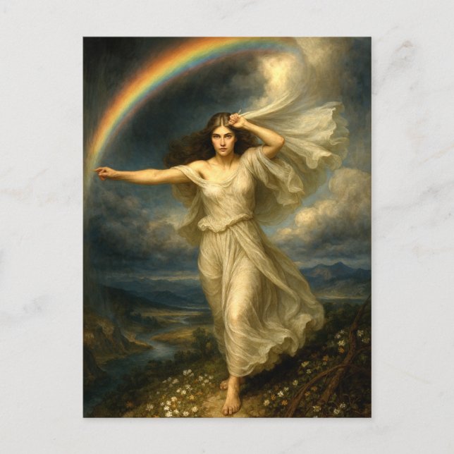 Cartão Postal Rainbow Goddess Iris (Frente)
