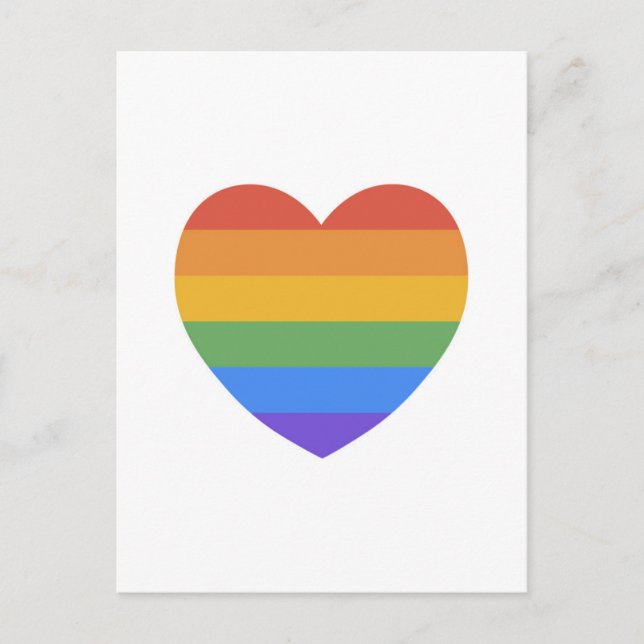 Cartão Postal Rainbow Heart (Frente)