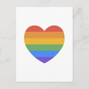 Cartão Postal Rainbow Heart