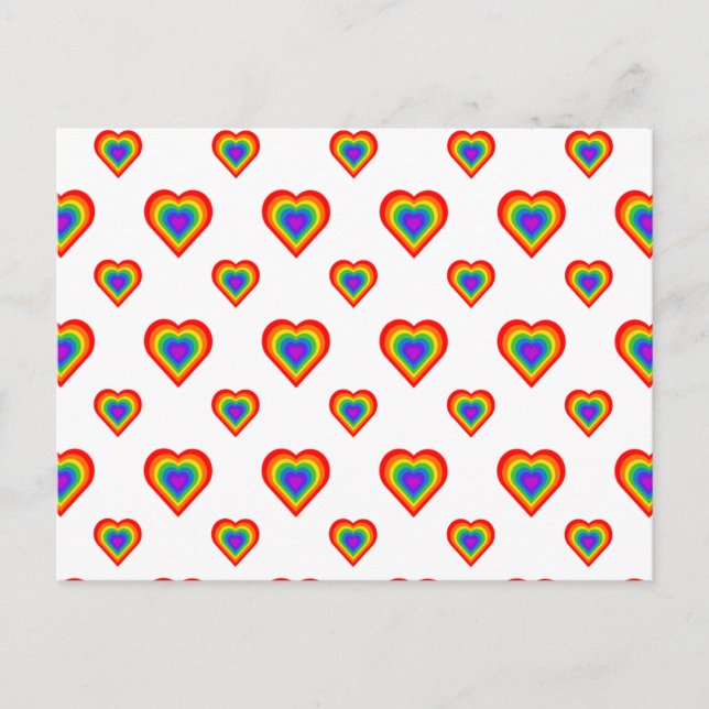 Cartão Postal Rainbow Heart (Frente)