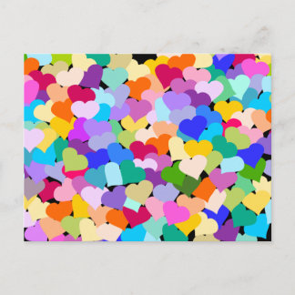 Cartão Postal Rainbow Heart Confetti