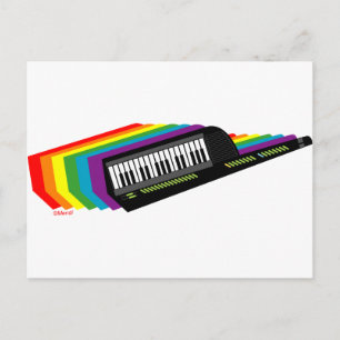 Cartão Postal Rainbow Keytar