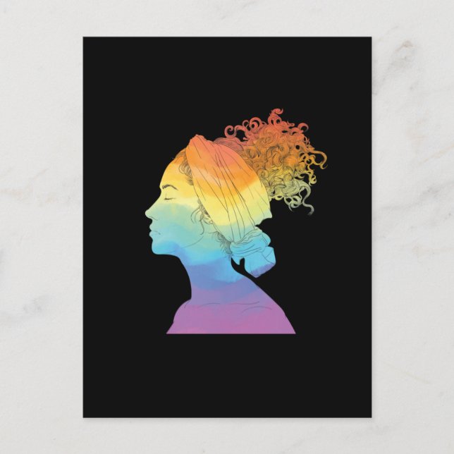 Cartão Postal Rainbow Life, Mulher, Liberdade (Frente)