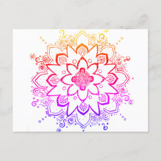 Cartão postal Rainbow Mandala