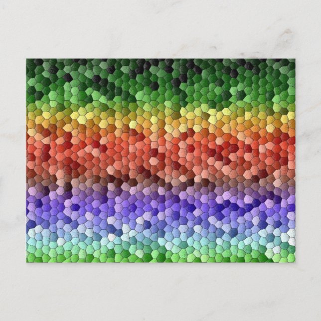 Cartão Postal Rainbow Mosaico (Frente)