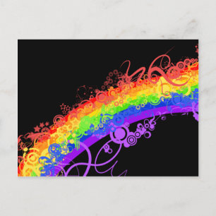 Cartão Postal Rainbow Nebula Vetor Rainbow