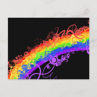 Cartão Postal Rainbow Nebula Vetor Rainbow
