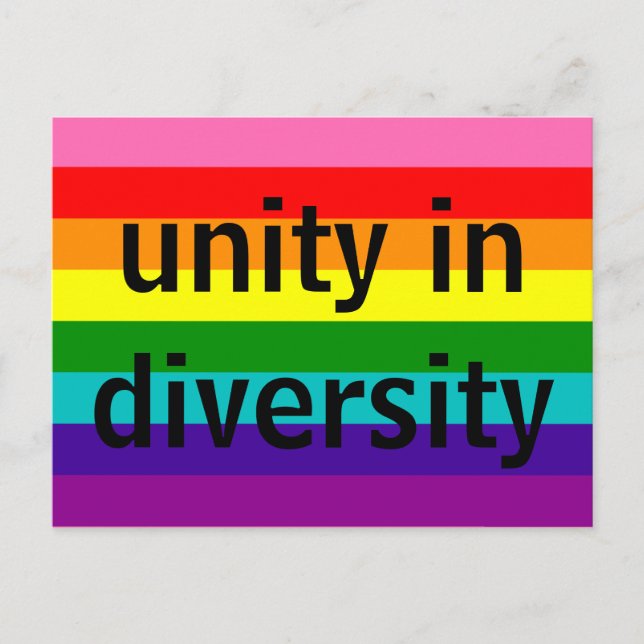 Cartão Postal Rainbow Orgulho gay LGBT Original 8 Strips (Frente)