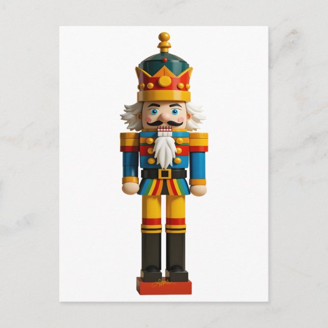 Cartão Postal Rainbow Orgulho gay Natal Nutcracker Toy (Frente)