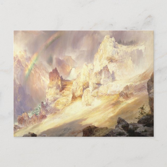 Cartão Postal Rainbow Over Grand Canyon Yellowstone por Moran (Frente)