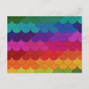 Cartão Postal Rainbow Scallops