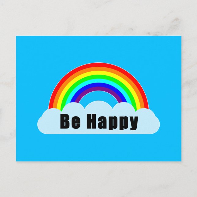 Cartão Postal RAINBOW - Seja feliz (Frente)