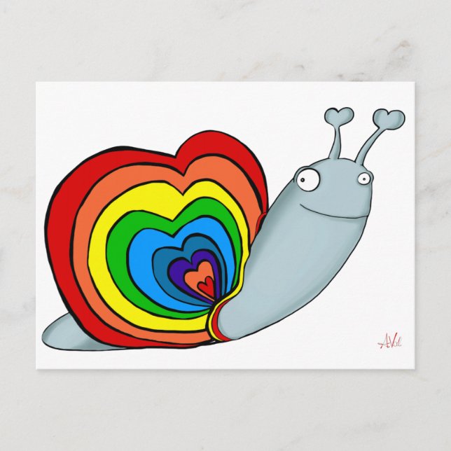 CARTÃO POSTAL RAINBOW SNAIL AVAL (Frente)