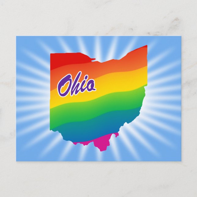 Cartão Postal Rainbow State Of Ohio (Frente)