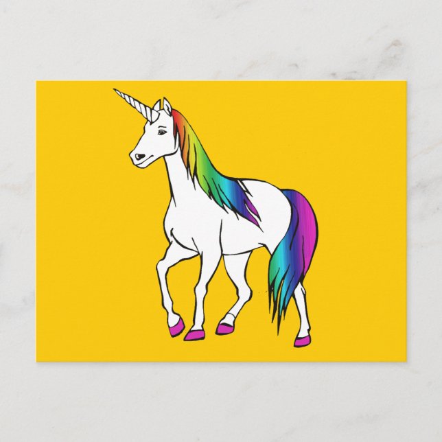 CARTÃO POSTAL RAINBOW UNICORN (Frente)