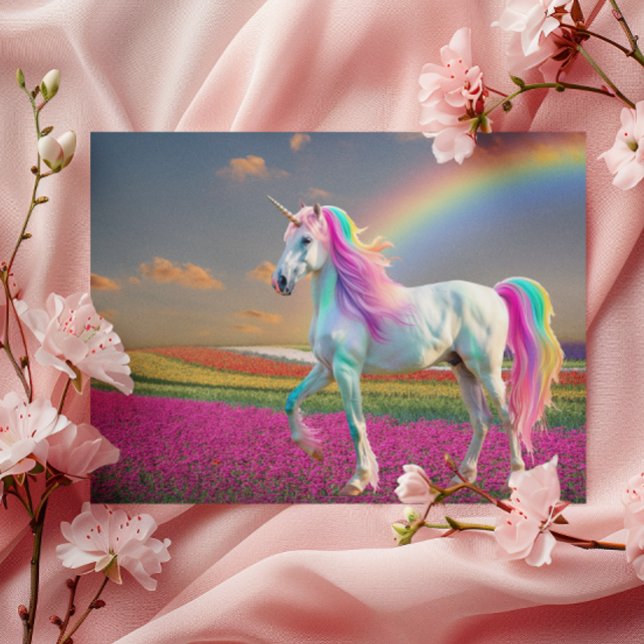 Cartão Postal Rainbow Unicorn (Criador carregado)