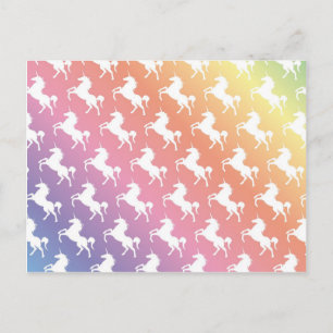 Cartão Postal Rainbow Unicorns II