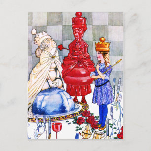 Cartão Postal Rainha Alice, Rainha Vermelha e Rainha Branca