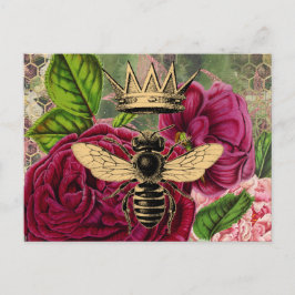 Cartão Postal Rainha Bee e Rosas Místicos