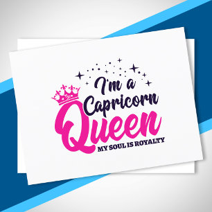 Cartão Postal Rainha de Aniversário de Capricórnio Signo do Zodí
