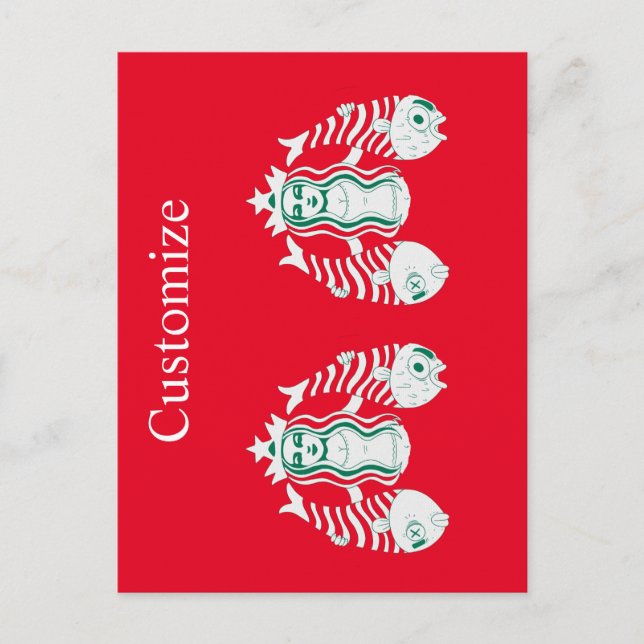 Cartão Postal Rainha de Coroa Estelar Sereia Thunder_Cove (Frente)