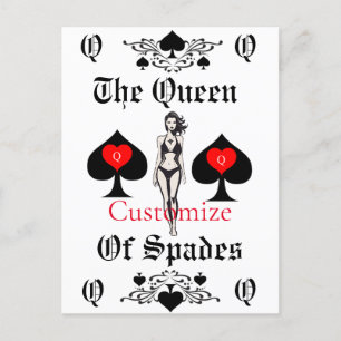 Cartão Postal Rainha de Espadas Tarot Card Thunder_Cove