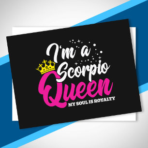 Cartão Postal Rainha do Aniversário de Escorpião Outubro Novembr