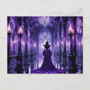 Cartão Postal Rainha do Vampiro Místico no Castelo Gótico
