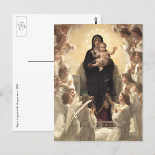 Cartão Postal Rainha dos Anjos Regina Angelorum por Bouguereau