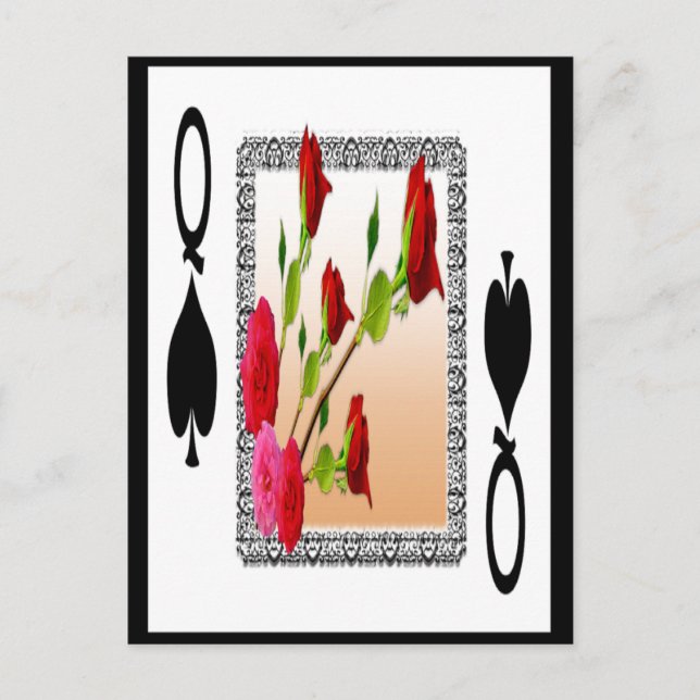 Cartão Postal Rainha dos Espadas (Frente)