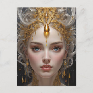 Cartão Postal Rainha Elegante de uma Fairyland