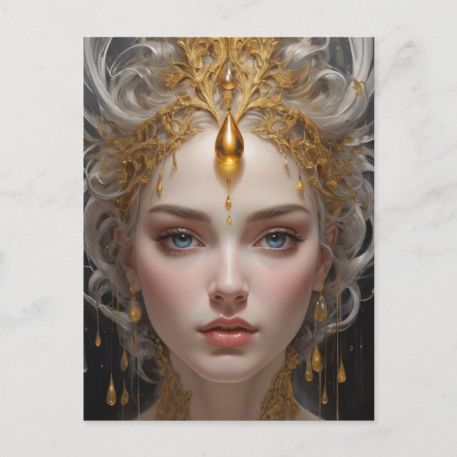 Cartão Postal Rainha Elegante de uma Fairyland (Frente)