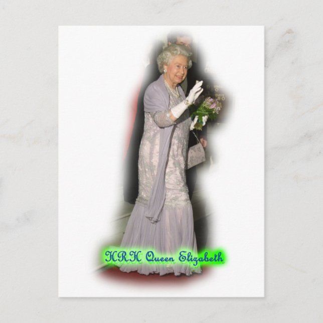 Cartão Postal RAINHA Elizabeth (Frente)