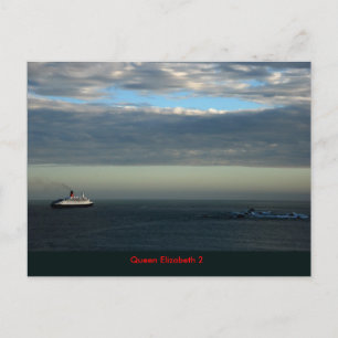 Cartão Postal Rainha Elizabeth 2 do RMS