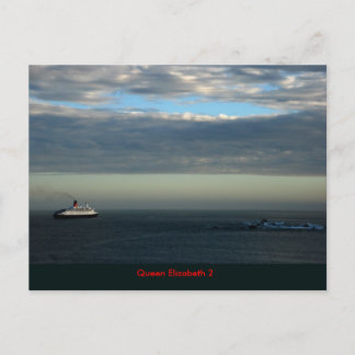 Cartão Postal Rainha Elizabeth 2 do RMS