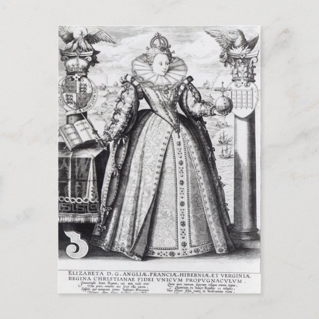 Cartão Postal Rainha Elizabeth I 1596 (Frente)