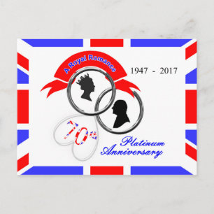 Cartão Postal Rainha Elizabeth Prince Philip 70