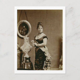 Cartão Postal Rainha Emma (1836-85) (fotografia sépia)