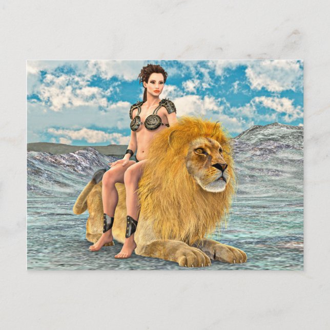 Cartão Postal Rainha Leoa Fantasia (Frente)