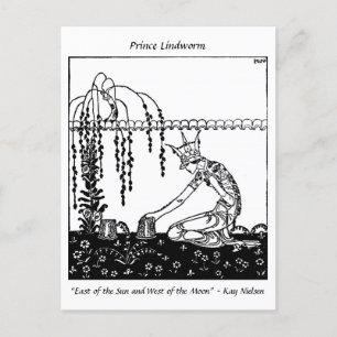 Cartão Postal Rainha Mãe Dilema no jardim Art Nouveau