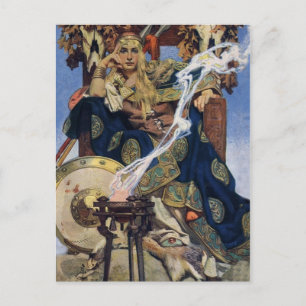 Cartão Postal Rainha Maeve Princesa Guerreira Arte Fantasia