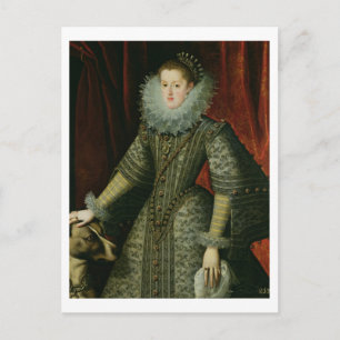 Cartão Postal Rainha Margarita da Áustria, 1609 (óleo sobre tela