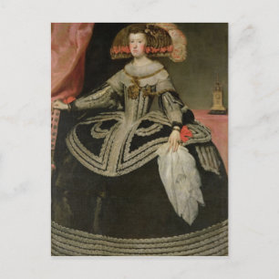 Cartão Postal Rainha Maria Anna, Áustria, c. 1652