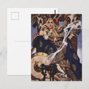 Cartão Postal Rainha Medb Mitologia Celta por J.C. Leyendecker