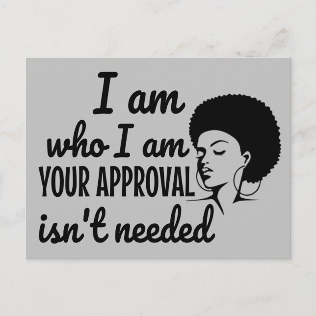 Cartão Postal Rainha Negra Afro-Americana (Frente)