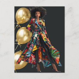 Cartão Postal Rainha Negra Afro-Americana Melanina Irmã Loja